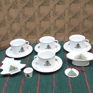 12 pc vintage Christmas Holiday Hostess Christmas Tree bundle